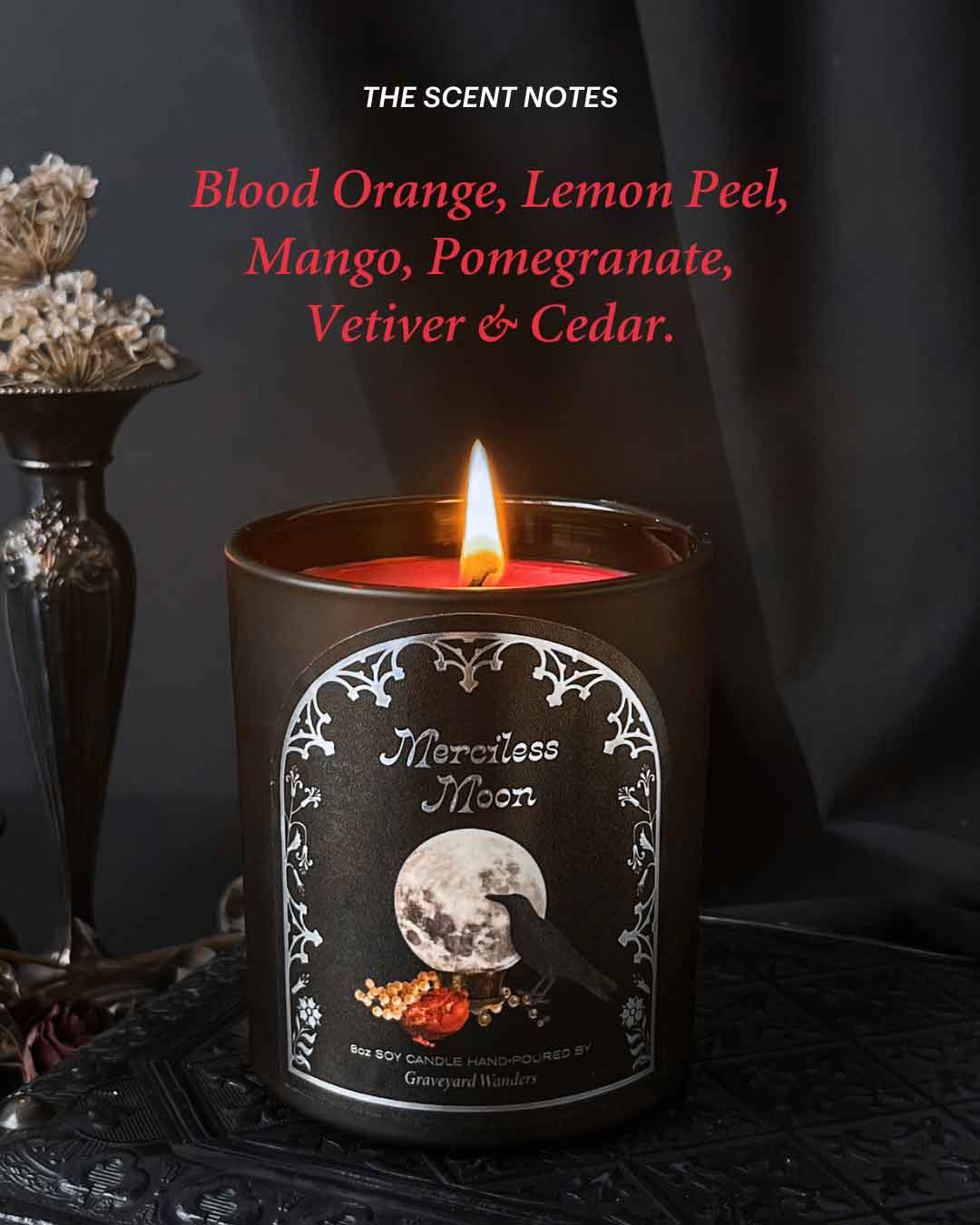 Merciless Moon Candle (Blood Orange & Pomegranate)