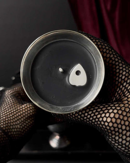 Chalice Candle ~ Black Wax with Planchette