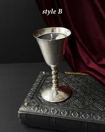 Chalice Candle ~ Black Wax with Planchette
