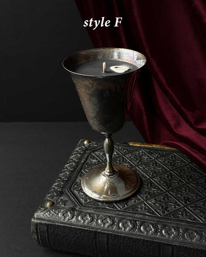 Chalice Candle ~ Black Wax with Planchette