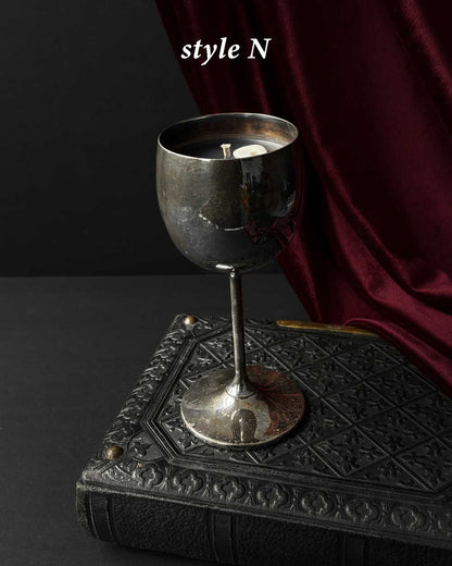 Chalice Candle ~ Black Wax with Planchette