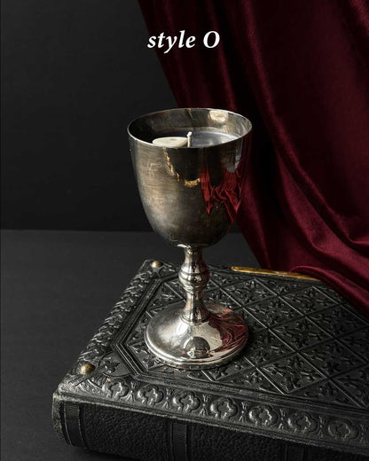 Chalice Candle ~ Black Wax with Planchette