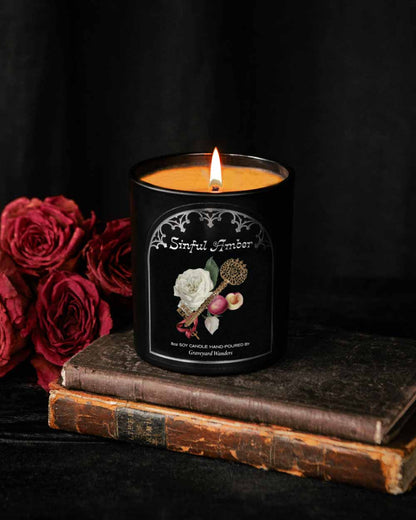 Sinful Amber Candle (Amber & Soft Florals)
