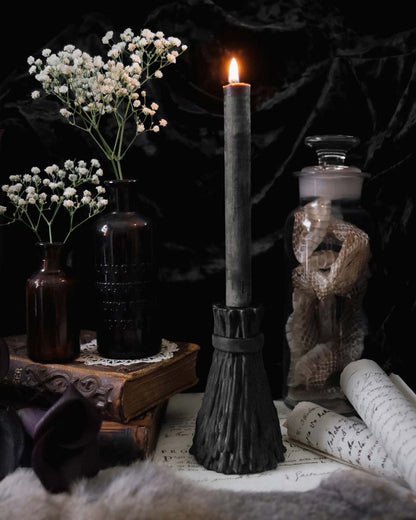 Broomstick ~ Taper Candle Holder