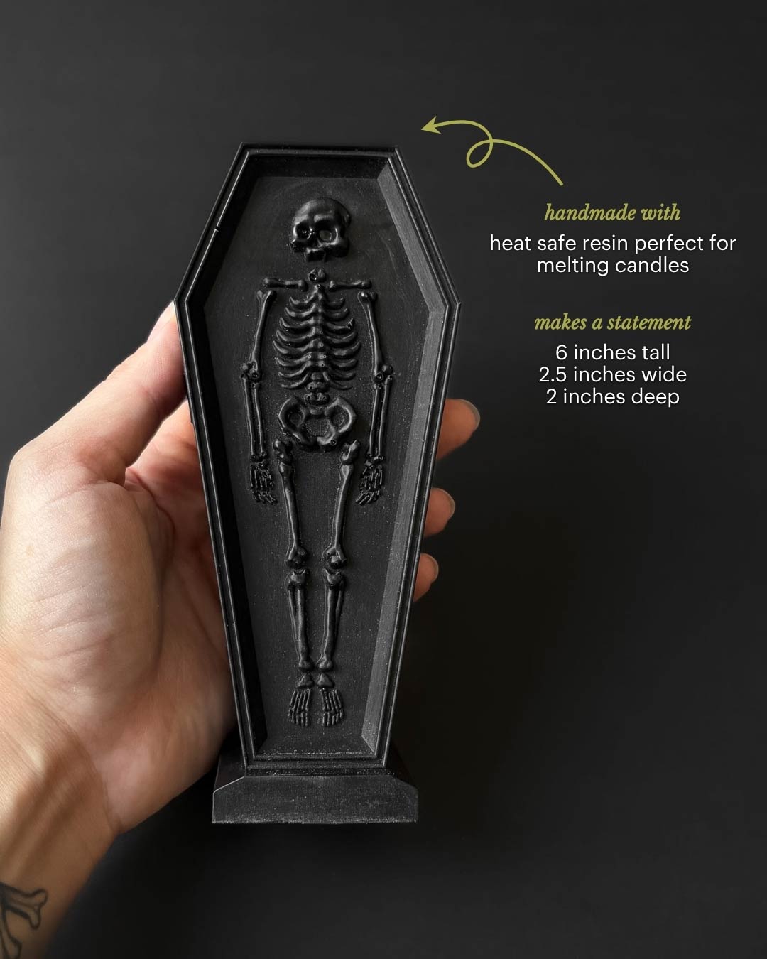 Garden of Life ~ Taper Coffin Candle Holder
