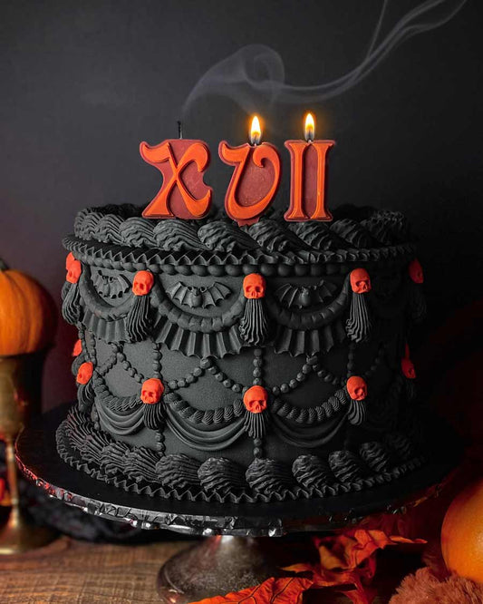 Roman Numeral Birthday Candles ~ Orange