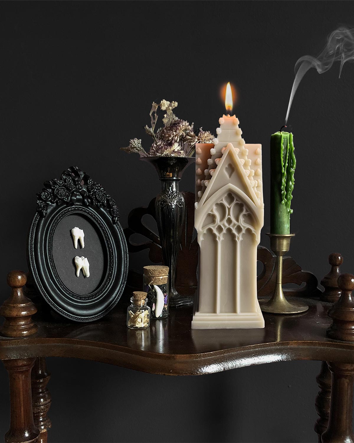 Black ~ Taper Candles – Graveyard Wanders