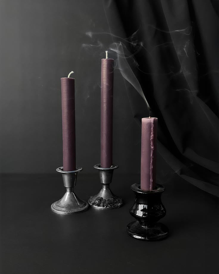 Moody Mauve ~ Taper Candles