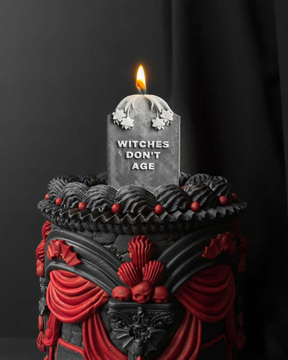 Witches Don't Age ~ Tombstone Candle