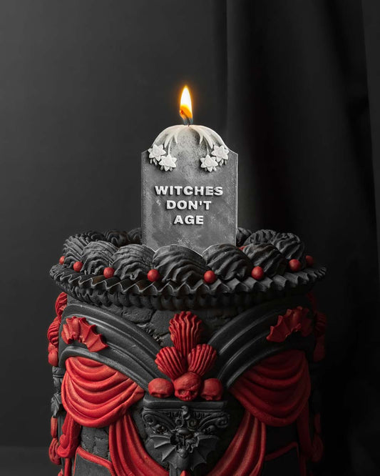 Witches Don't Age ~ Tombstone Candle