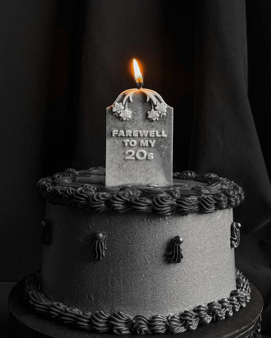 Farewell to my 20s ~ Tombstone Candle