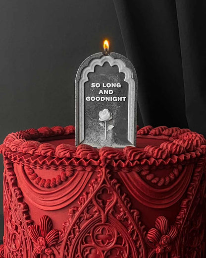 So Long and Goodnight ~ Tombstone Candle