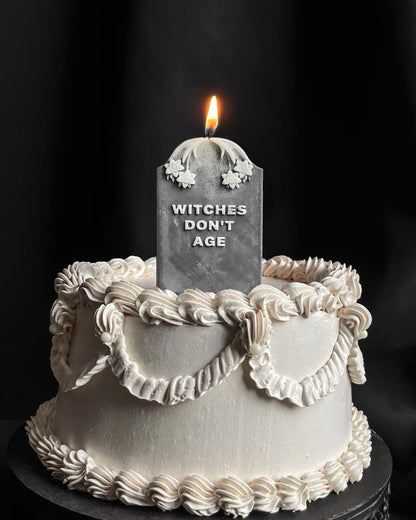 Witches Don't Age ~ Tombstone Candle