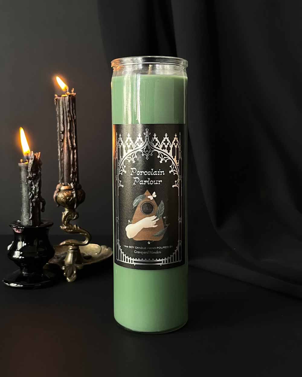 Porcelain Parlour Candle (Rosemary, Sage, Palo Santo)