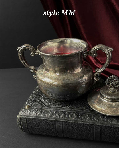 Cauldron Candle ~ Red Wax with Coffin