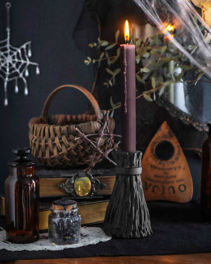 Broomstick ~ Taper Candle Holder
