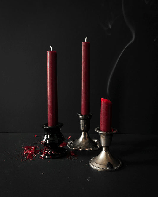 Deep Red  ~ Taper Candles