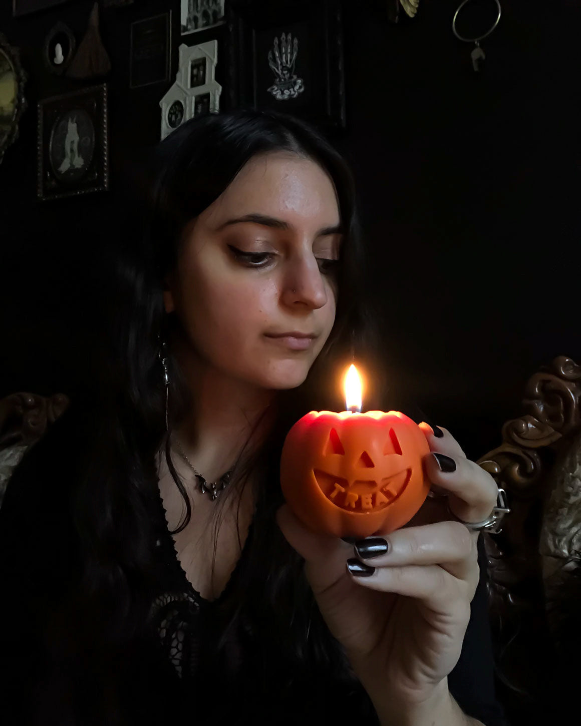 Trick or Treat Pumpkin Candle