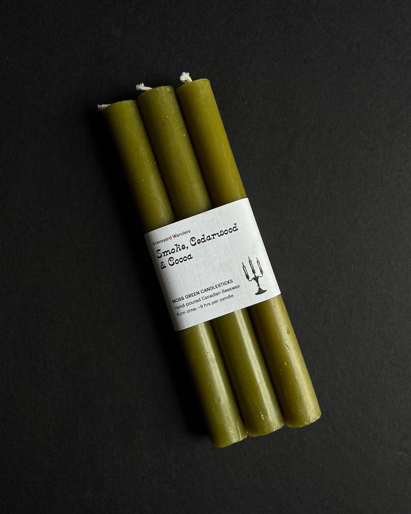 Moss Green ~ Taper Candles