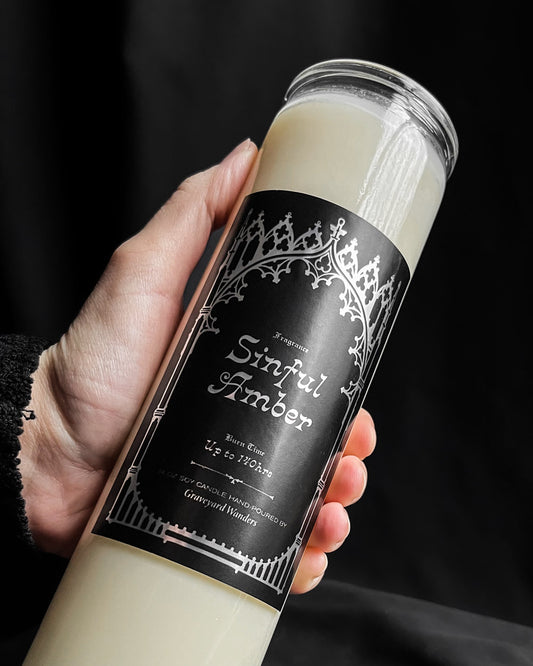 Sinful Amber ~140hr Candle (Amber & Soft Florals)
