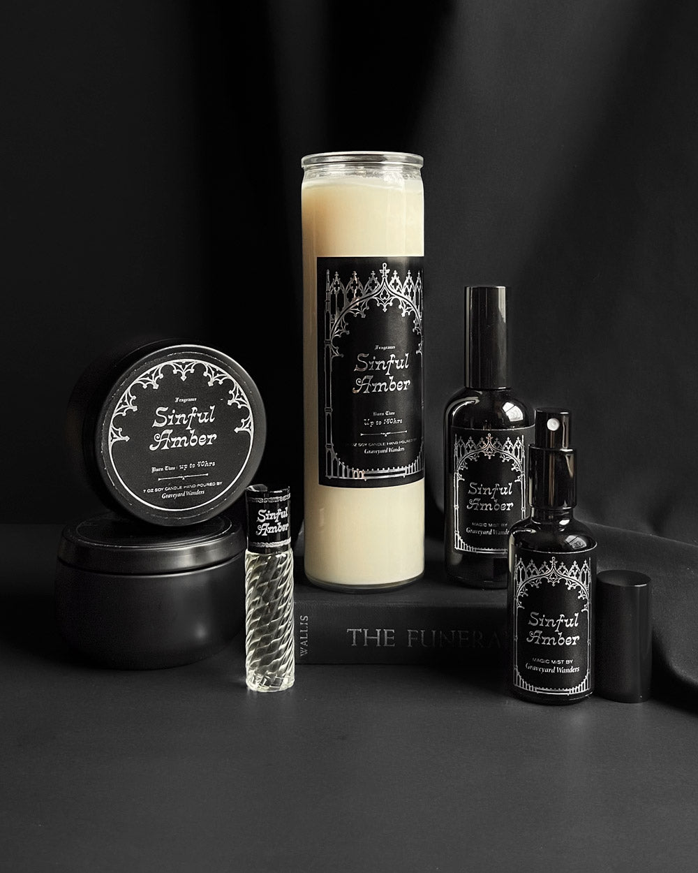 Sinful Amber ~40hr Candle (Amber Soft Florals)#N# Graveyard Wanders Sinful Amber ~40hr Candle (Amber Soft Florals)#N# Graveyard Wanders