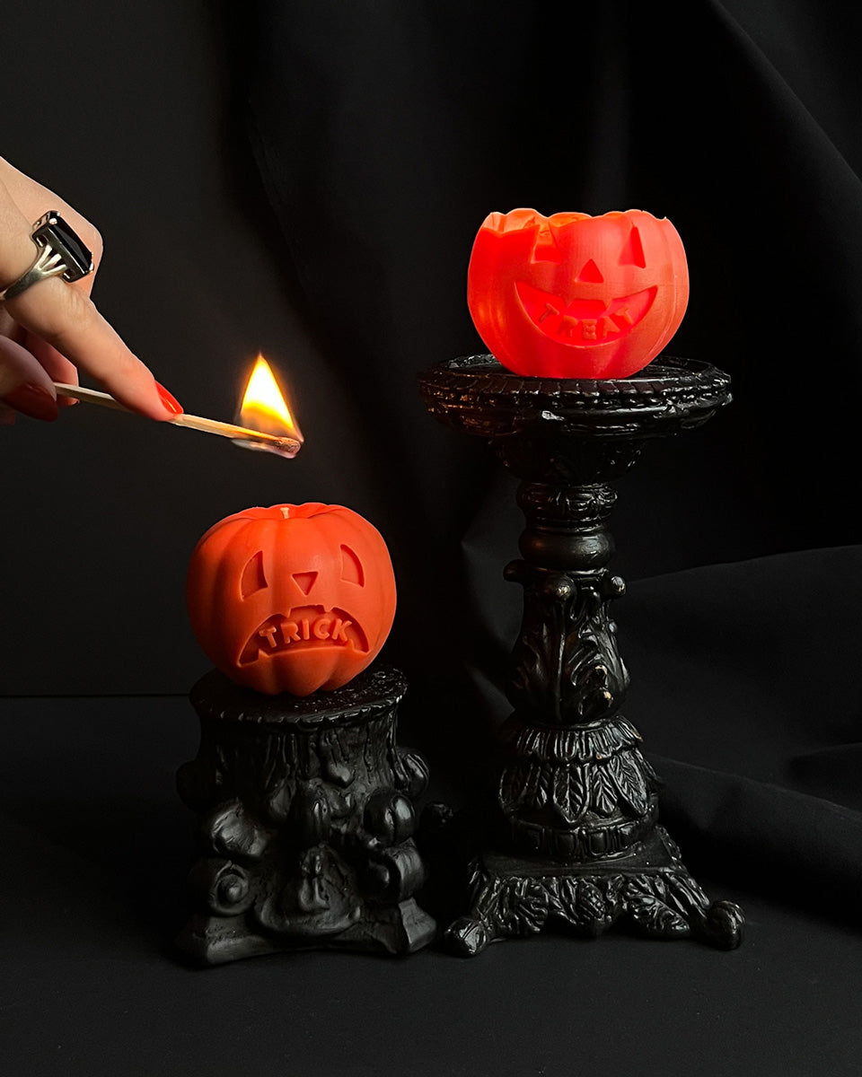 Trick or Treat Pumpkin Candle