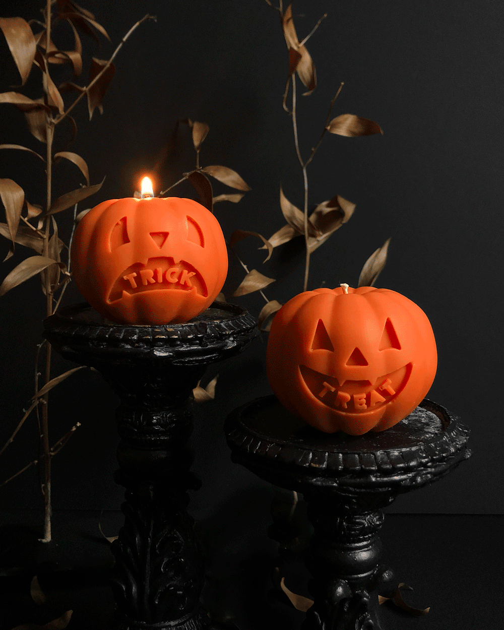 Trick or Treat Pumpkin Candle