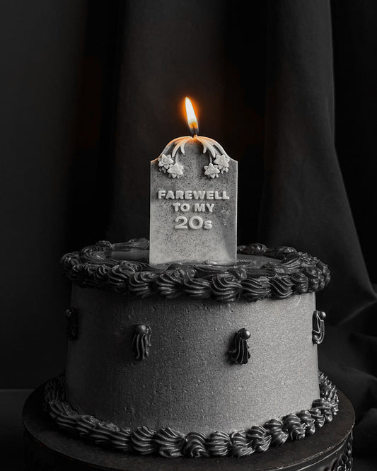 Farewell to my 20s ~ Tombstone Candle