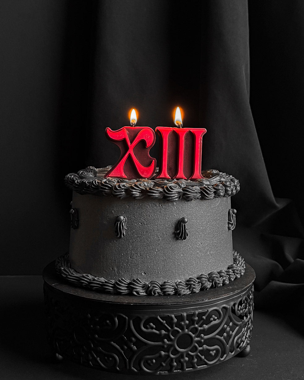 Roman Numeral Birthday Candles ~ Red