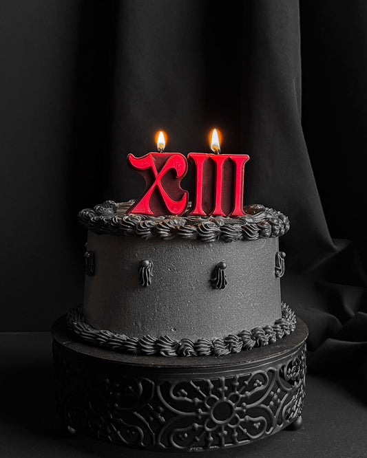 Roman Numeral Birthday Candles ~ Red